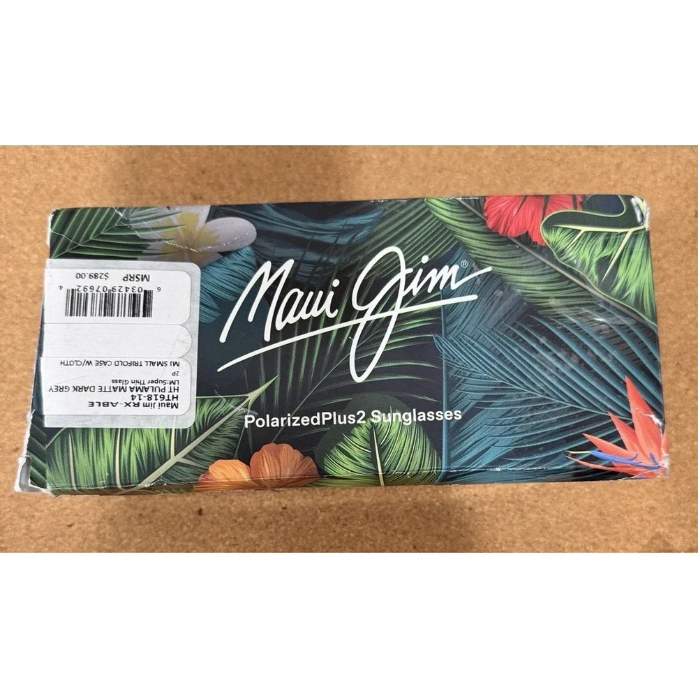 Maui Jim‎ Pulama HT618‑14 Matte Dark Gray Polarized Glass NWB